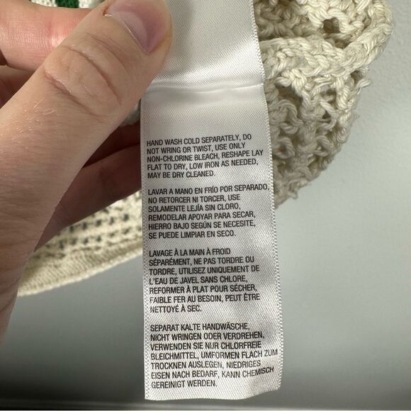 Mother Be Square “Fresh” Boho Crochet Open Knit Pullover Sweater Top Size Small - Picture 11 of 15